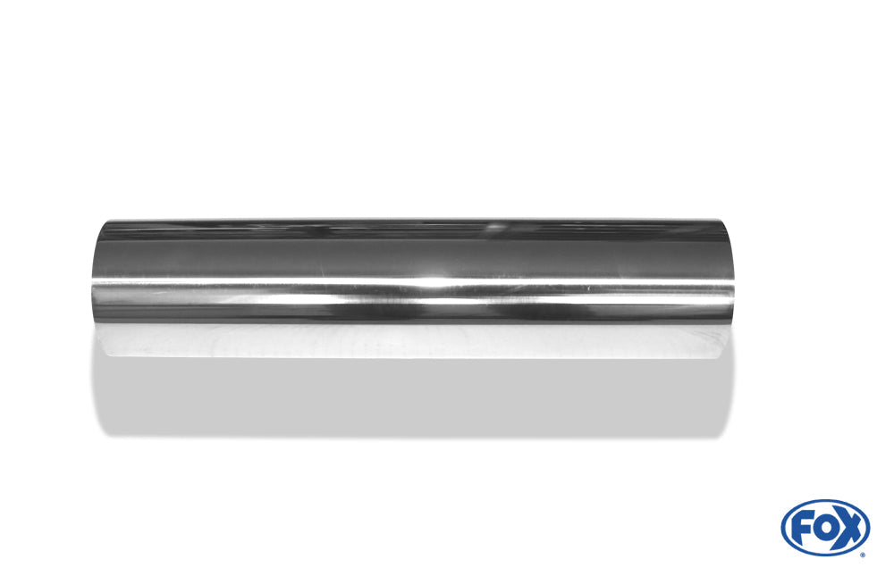 FOX Anschweißendrohr Typ 11 Ø 70 mm / Gesamtlänge: 300 mm - rund / uneingerollt / gerade / mit Absorber (Innendurchmesser 40mm - Länge: 150mm)