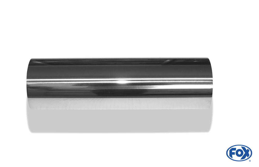 FOX Anschweißendrohr Typ 11 Ø 90 mm / Länge: 300 mm - rund / uneingerollt / gerade / mit Absorber (Innendurchmesser 50mm - Länge: 150mm)