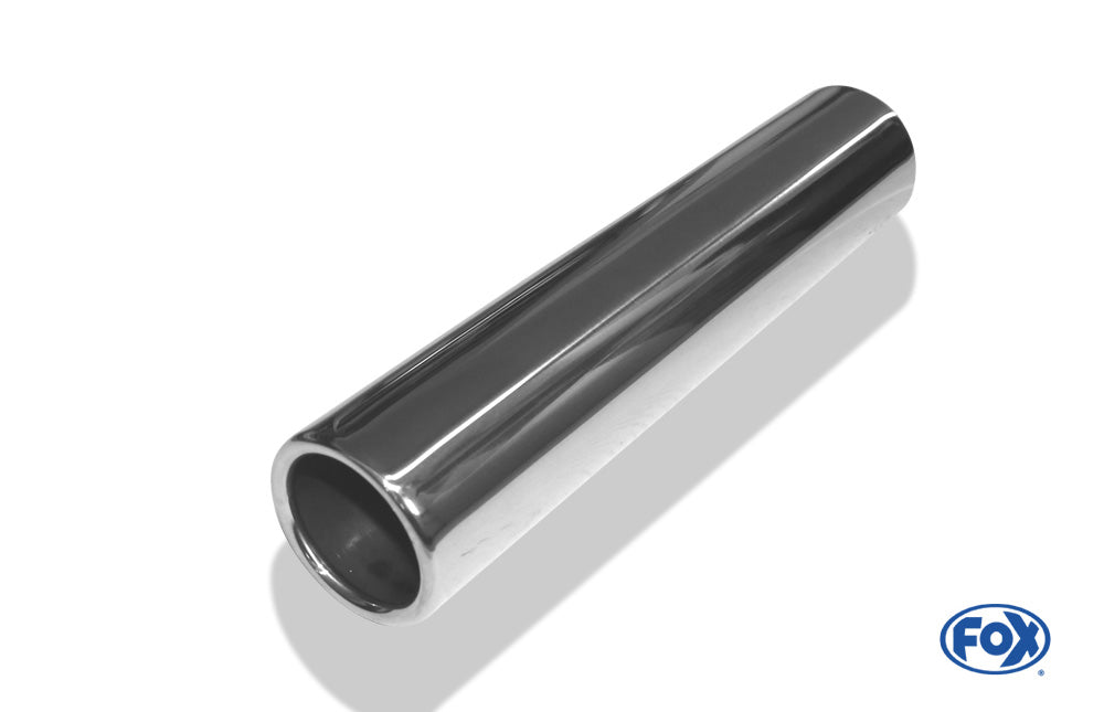 FOX Anschweißendrohr Typ 12 Ø 63 mm / Länge: 300 mm - rund / eingerollt / gerade / ohne Absorber