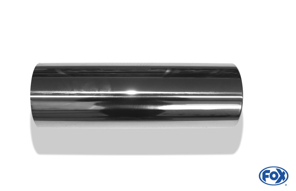 FOX Anschweißendrohr Typ 12 Ø 100 mm / Länge: 300 mm - rund / eingerollt / gerade / ohne Absorber