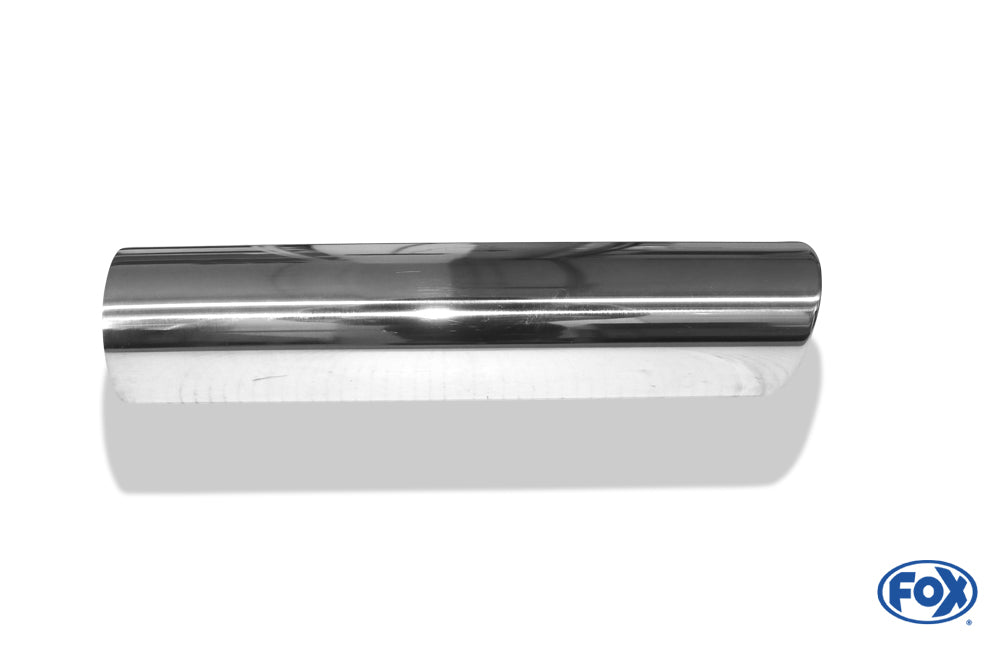 FOX Anschweißendrohr Typ 17 Ø 76 mm / Länge: 300 mm - rund / eingerollt / 15° abgeschrägt / mit Absorber