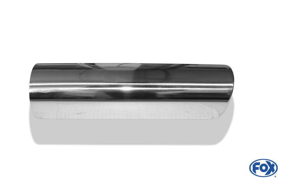 FOX Anschweißendrohr Typ 17 Ø 90 mm / Länge: 300 mm - rund / eingerollt / 15° abgeschrägt / mit Absorber