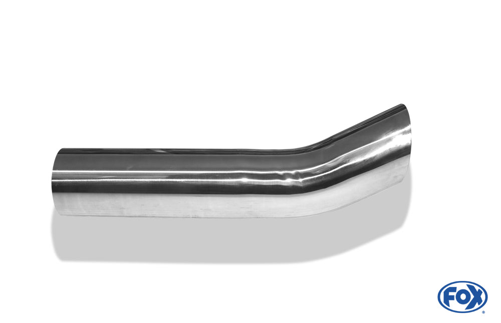 FOX Anschweißendrohr Typ 18 Ø 63 mm / Länge: 300 mm - rund / uneingerollt / FOX-Design / ohne Absorber