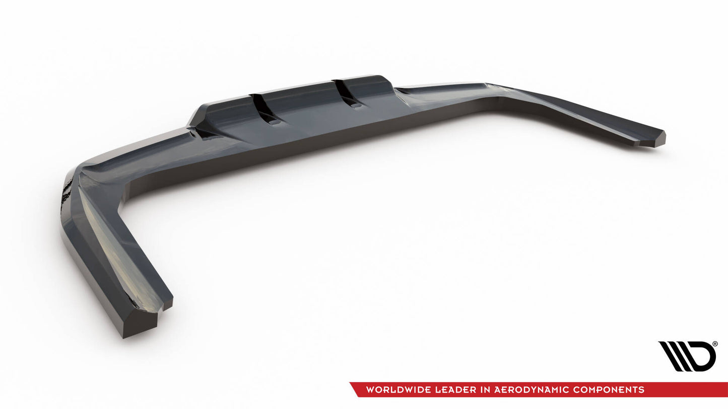 Maxton Mittlerer Diffusor Heck Ansatz DTM Look für BMW X1 M-Paket U11 schwarz Hochglanz