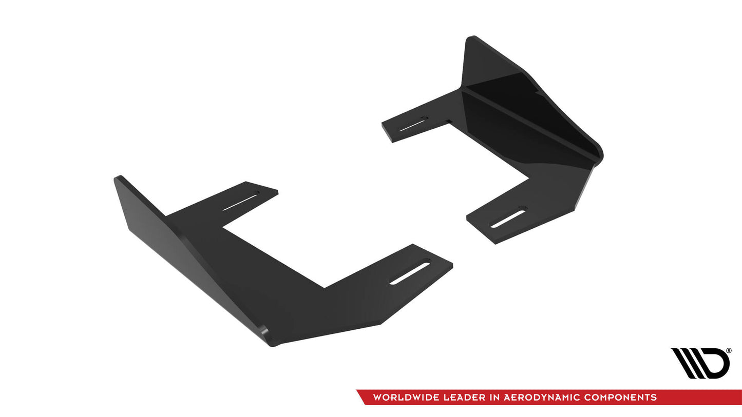 Maxton Hintere Seiten Flaps V.2 für BMW 1er F40 M-Paket / M135i schwarz Hochglanz