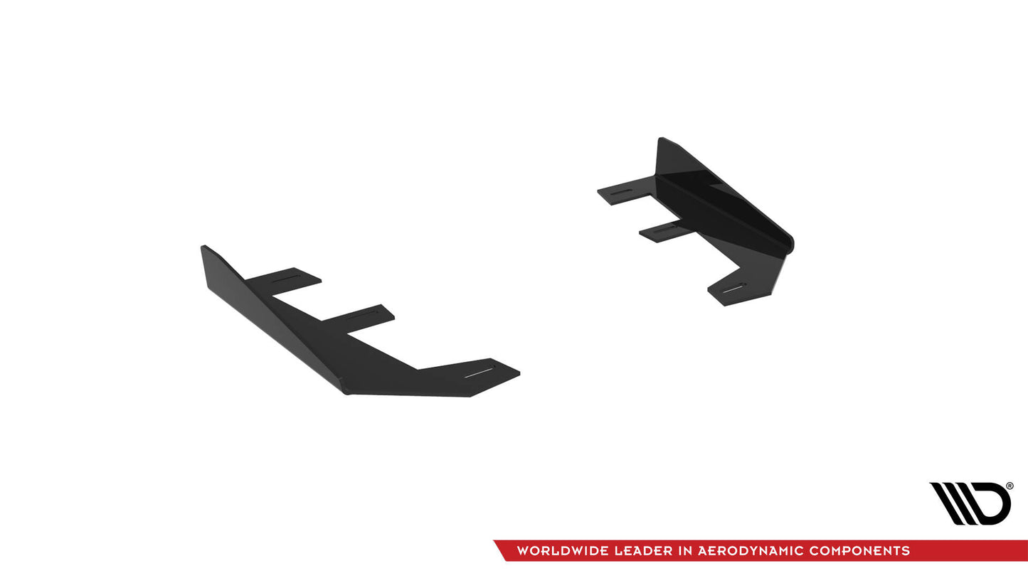 Maxton Hintere Seiten Flaps für BMW 4er35i Coupe M-Paket F32 schwarz Hochglanz