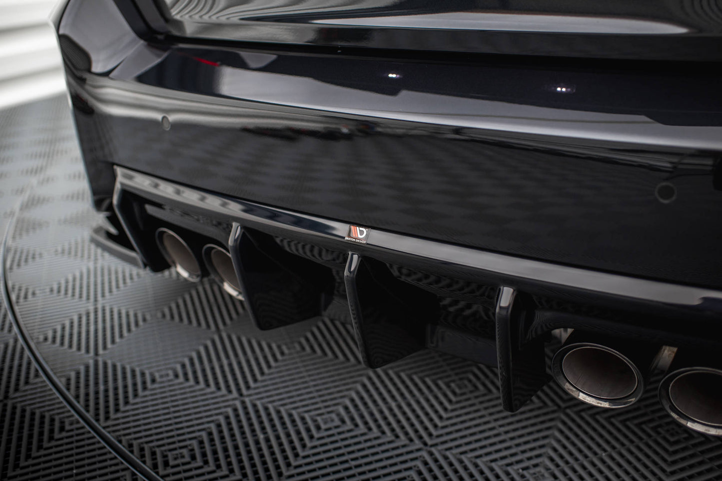 Maxton Diffusor Heck Ansatz V.1 für BMW M2 G87 schwarz Hochglanz