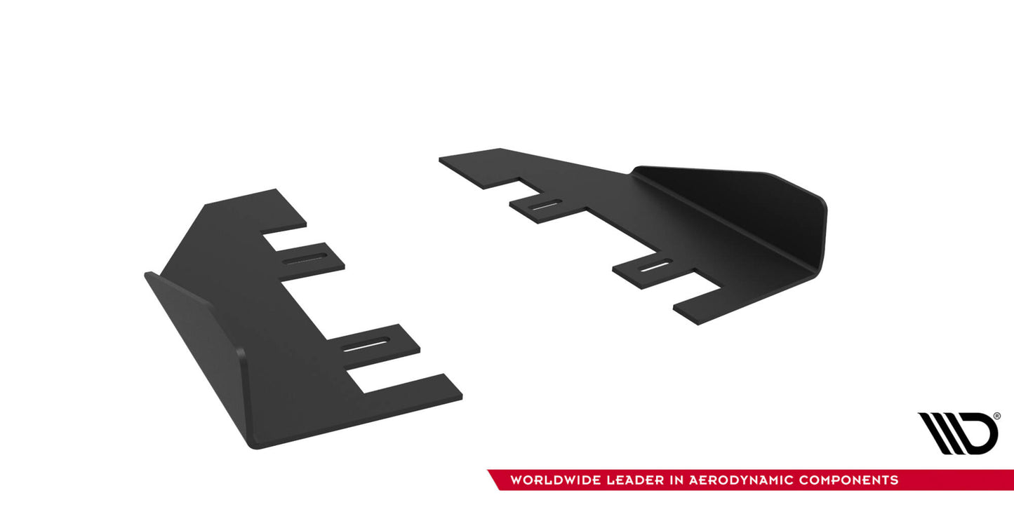 Maxton Hintere Seiten Flaps für Ford Mustang GT Mk6 schwarz Hochglanz