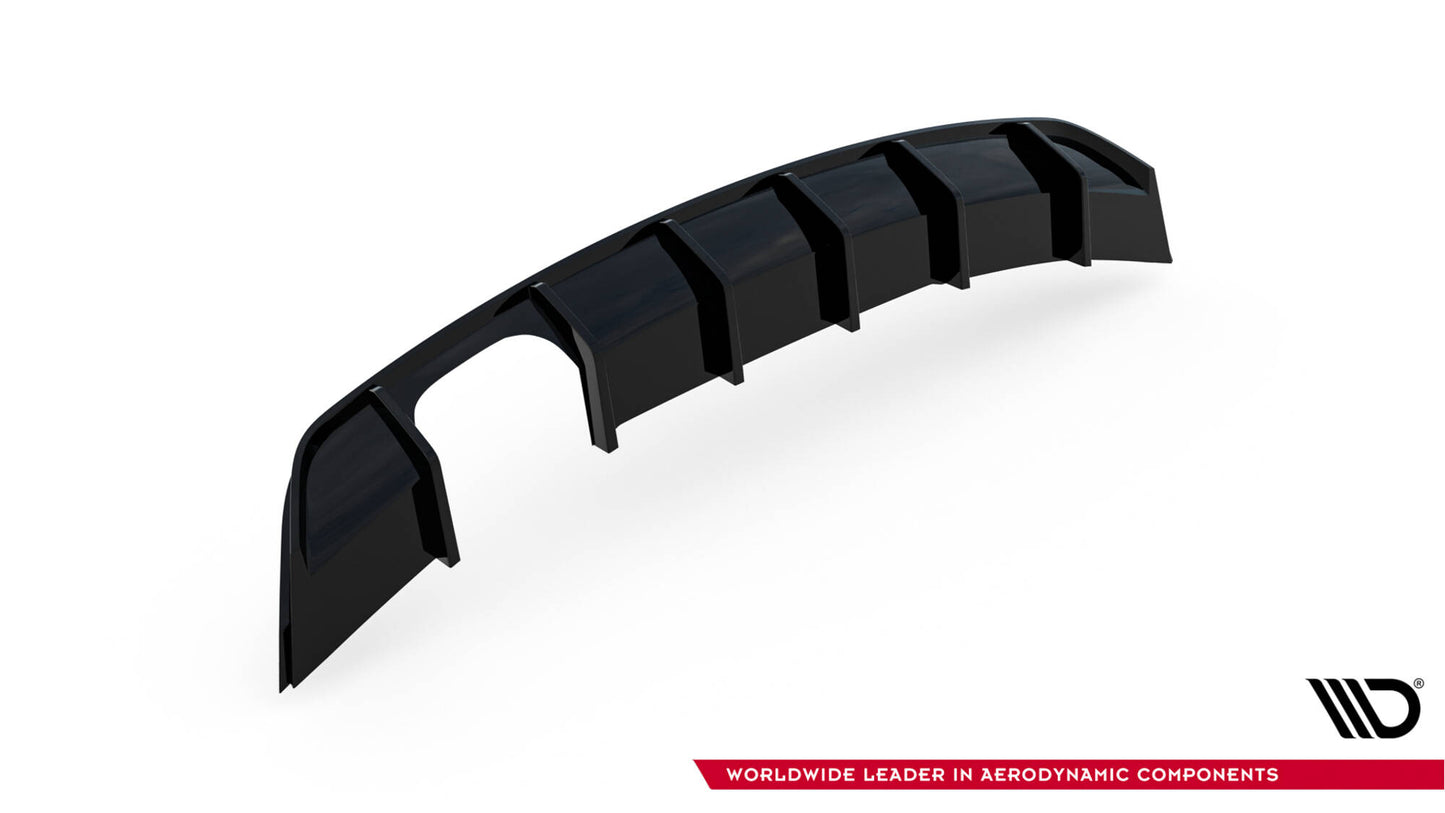 Maxton Diffusor Heck Ansatz V.1 für Volkswagen Scirocco Mk3 schwarz Hochglanz