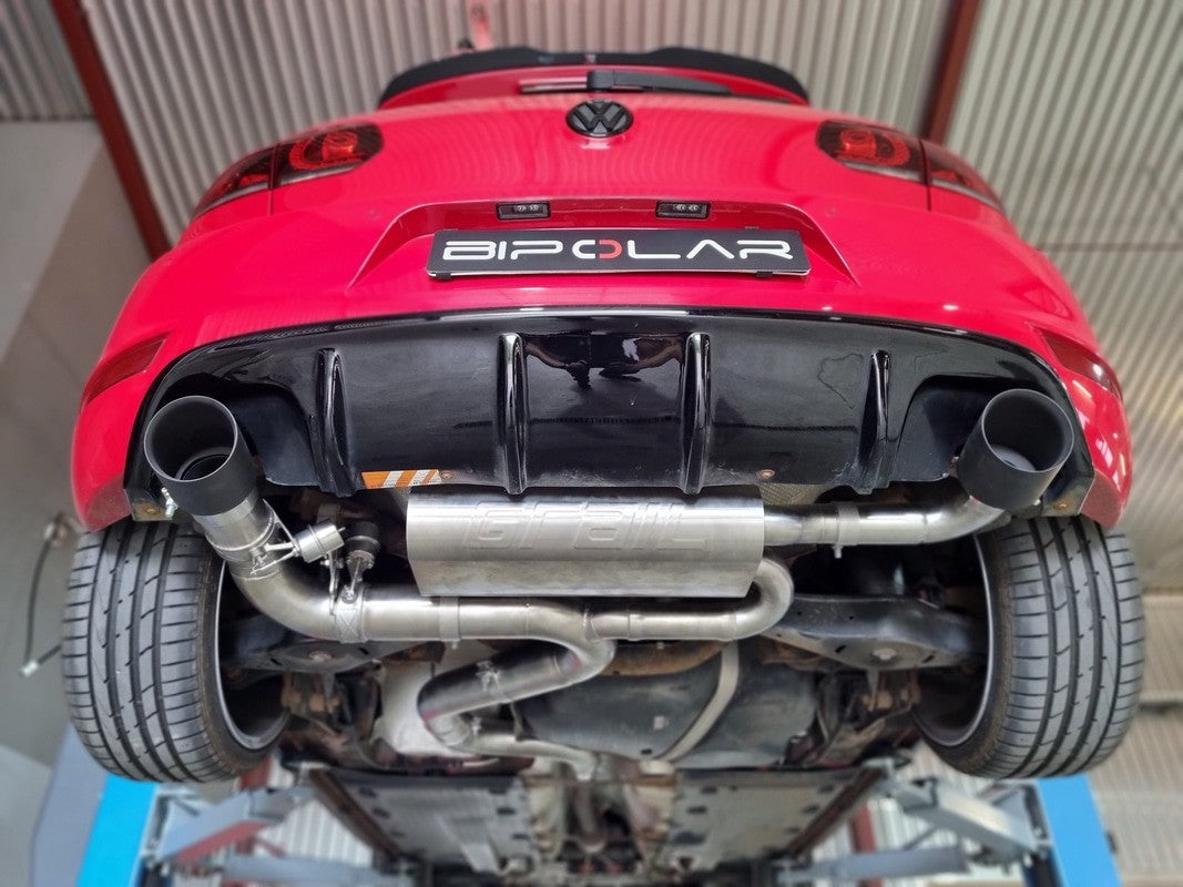 Grail Auspuffanlage Volkswagen Golf 6 GTI Schwarze Endrohre 115mm an HJS