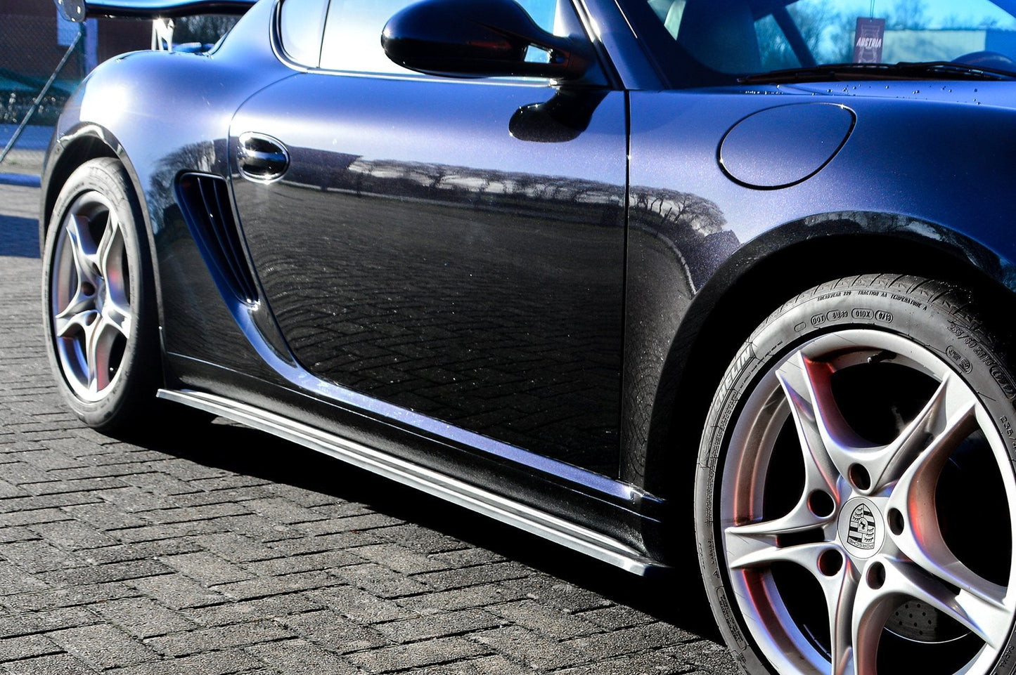 CUP Seitenschwellersatz ABS Porsche Cayman 987 Bj.: 2009-2013 Schwarz Glanz