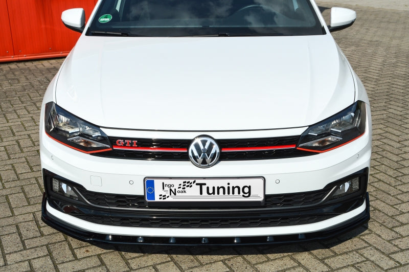 CUP Frontspoilerlippe ABS Volkswagen Polo 6 GTI 2G (AW) Schwarz Glanz