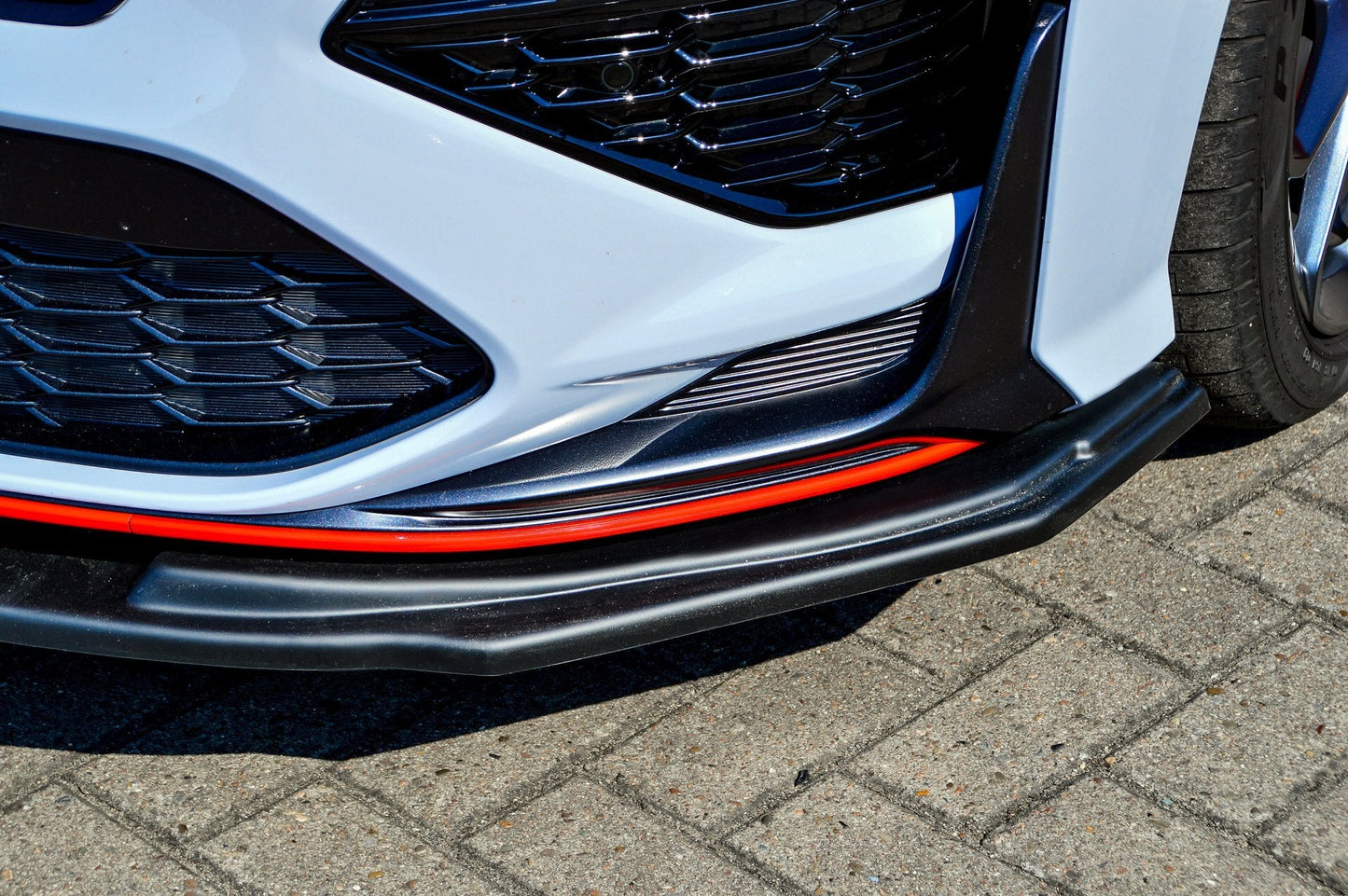 CUP Frontspoilerlippe ABS Hyundai Kona N ab Bj.: 2020- Schwarz Glanz