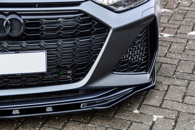 CUP Frontspoilerlippe ABS Audi RS6, Typ C8 4K ab Bj.:2019 - Schwarz Matt