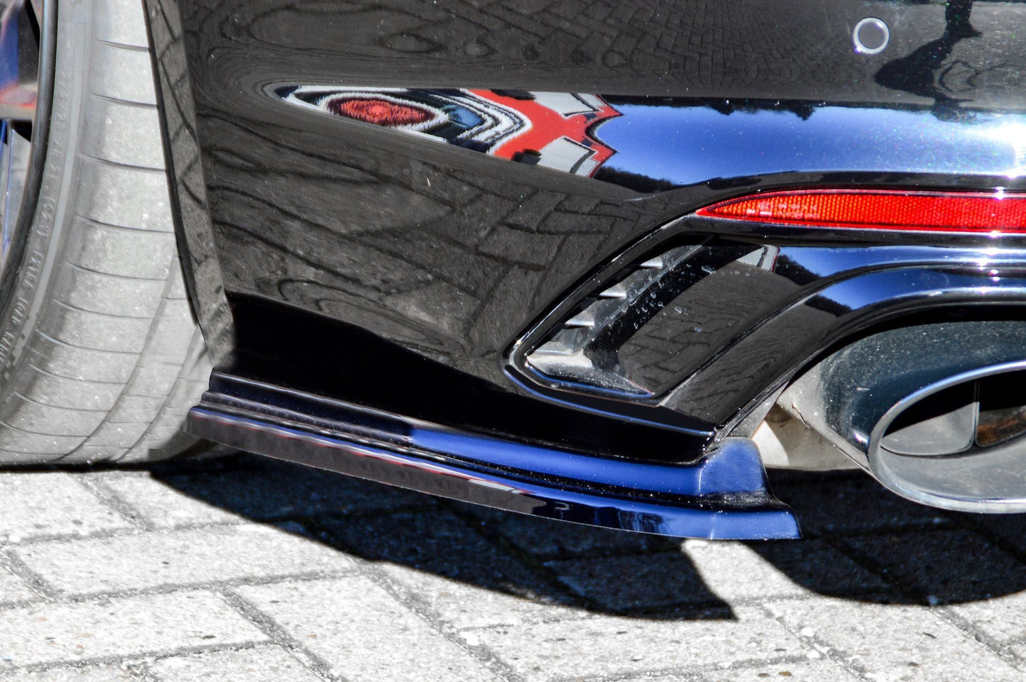 Heckansatz Seitenteile ABS Audi RS5 B9, F5 Bj.: 2017-2020 Schwarz Matt