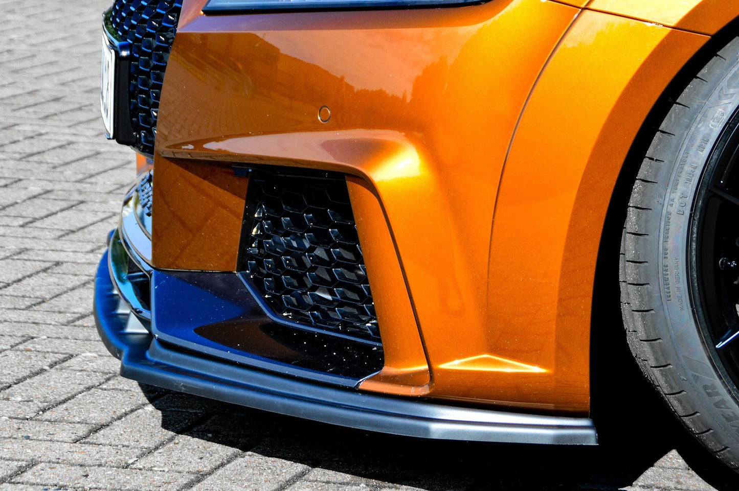 CUP Frontspoilerlippe ABS Audi TT RS, 8S Bj.: 2016-2018 Schwarz Matt