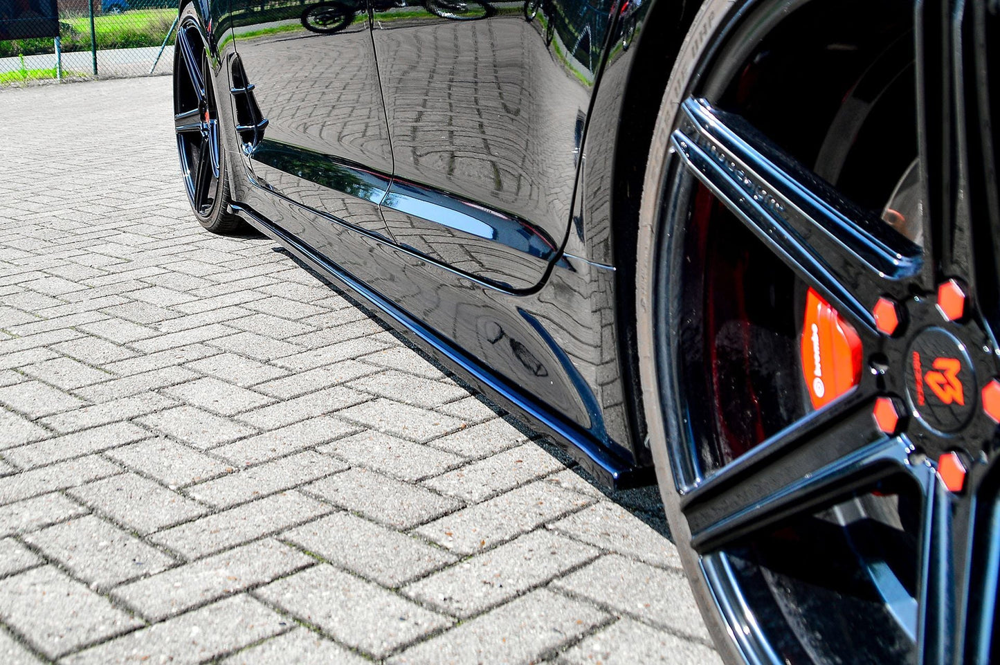 Seitenschwellersatz ABS Kia Stinger CK Ab Bj.:2017- Schwarz Glanz