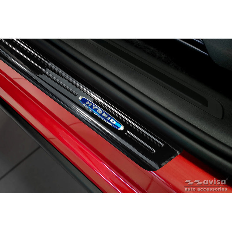Schwarz Edelstahl Einstiegsleisten passend für Volkswagen Tiguan II 2016-2020 & FL 2020- 'Hybrid' - 4-teilig