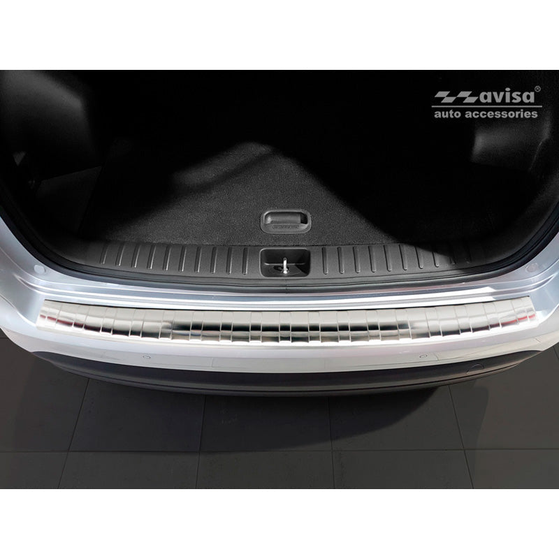 Edelstahl Heckstoßstangenschutz passend für Hyundai Tucson FL 2018- 'Ribs'