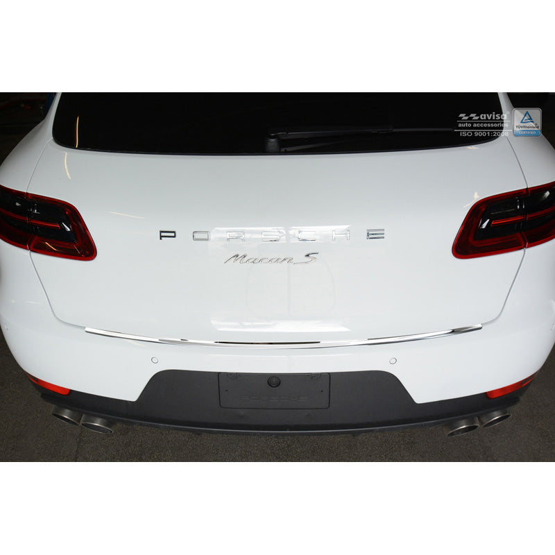 Edelstahl Heckstoßstangenschutz 'Deluxe' passend für Porsche Macan 2014- Chrom/Schwarz Karbon