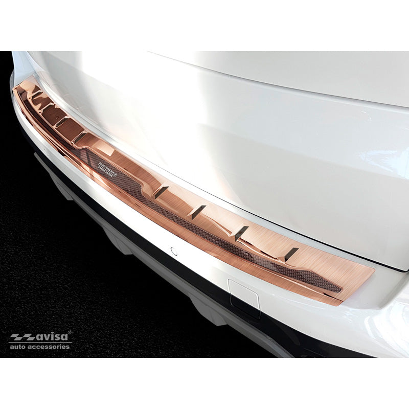 Edelstahl Heckstoßstangenschutz 'Deluxe' passend für BMW X5 G05 M-Paket 2018- 'Performance' exkl. M-Competition 'Brushed' Kupfer/Kupfer Karbon
