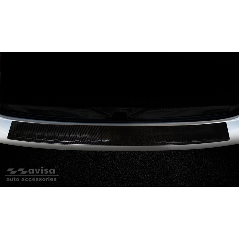 Echtes 3D Karbon Heckstoßstangenschutz passend für Volkswagen Transporter T6 2015- (mit Heckklappe) 'Ribs'
