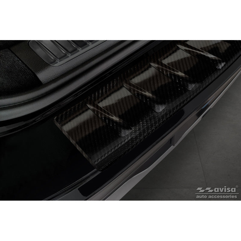 Echtes 3D Karbon Heckstoßstangenschutz passend für Mercedes EQS SUV (X296) 2022- 'Ribs'