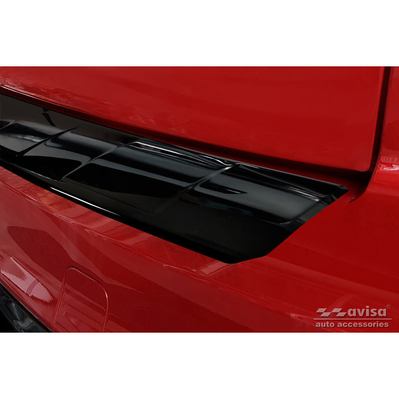 Spiegelschwarz Edelstahl Heckstoßstangenschutz passend für Ford Kuga III ST-Line/Hybrid/Vignale 2019- 'Ribs'