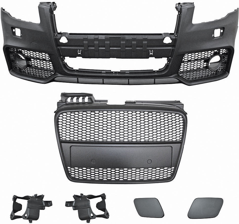 Frontstoßstange mit Grill Schwarz AUDI A4 B7 (8E) Limousine Avant 2005-2008 Sport Design