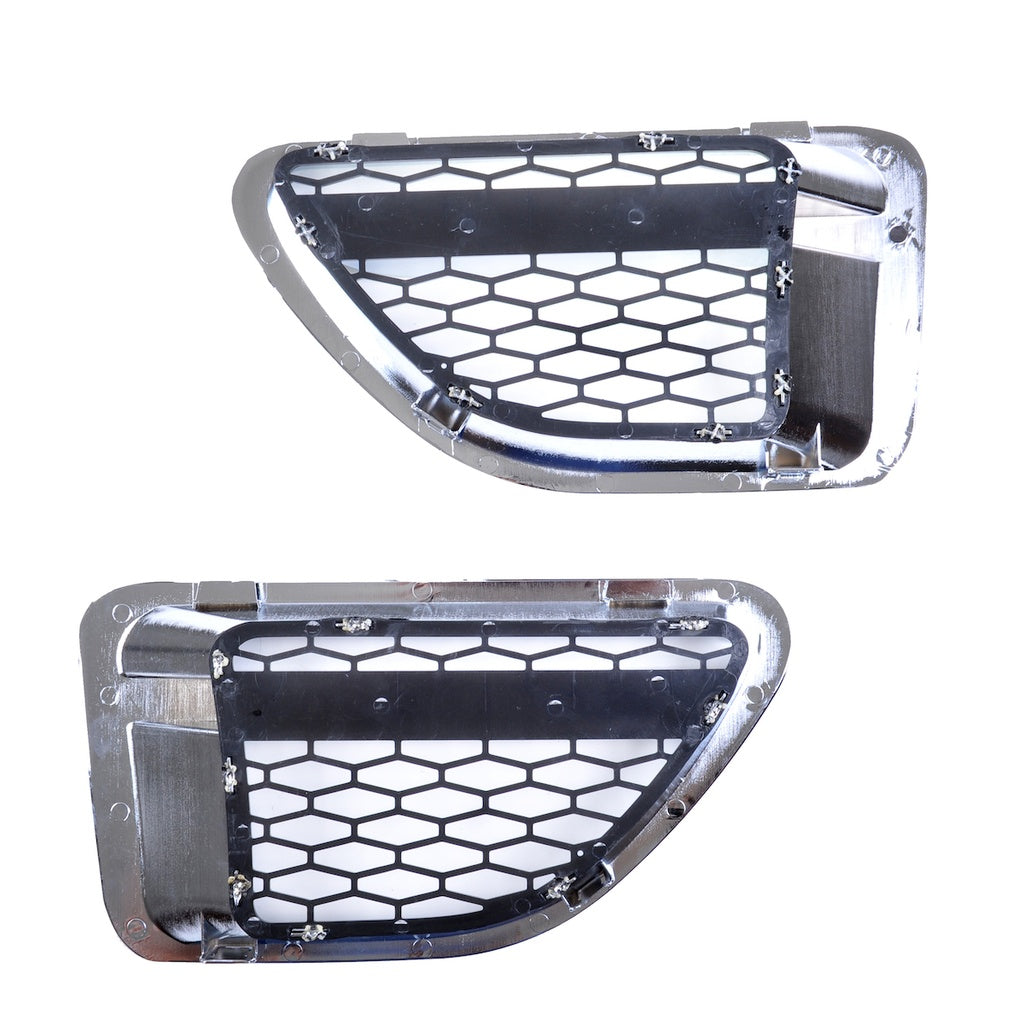 Front Fender Grille Set Chrom Schwarz für LAND ROVER RANGE ROVER SPORT I (L320) 2005-2009