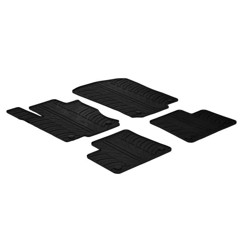 Satz Gummimatten passend für Mercedes ML W166 2011- & GLE C292 2015- (T Profil 4-teilig + Montage-clips)