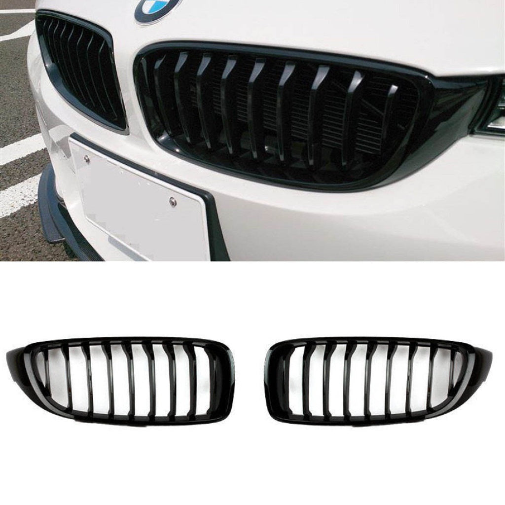 Kühlergrill Gloss Black für BMW 4 F32 F33 Coupe Cabrio F36 Gran Coupe 2013-2020 Single Line