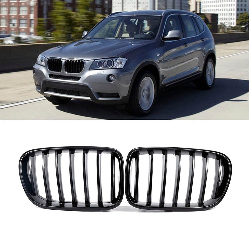 Glänzender Schwarzer Kühlergrill BMW X3 F25 2010-2014 Einzellinie ABS Kunststoff