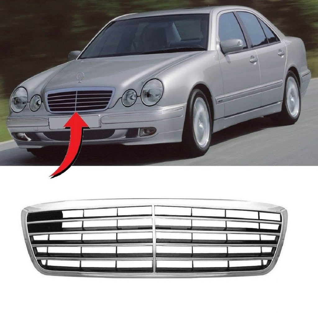 Kühlergrill Chrom MERCEDES E-Klasse W210 Limousine T-Modell Facelift 1999-2002