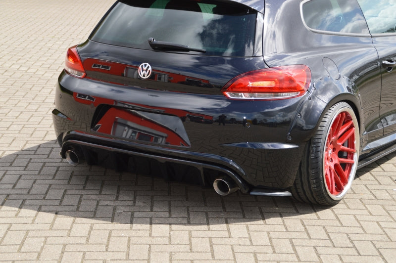 Heckdiffusor Einsatz ABS Volkswagen Scirocco R 3 Typ 13 Schwarz Matt