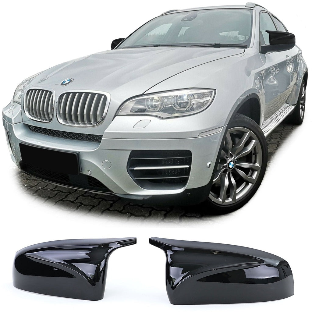 Hochglanz-Schwarzes Spiegelkappen-Set für BMW X5 E70 X6 E71 2006-2013 ABS-Kunststoff