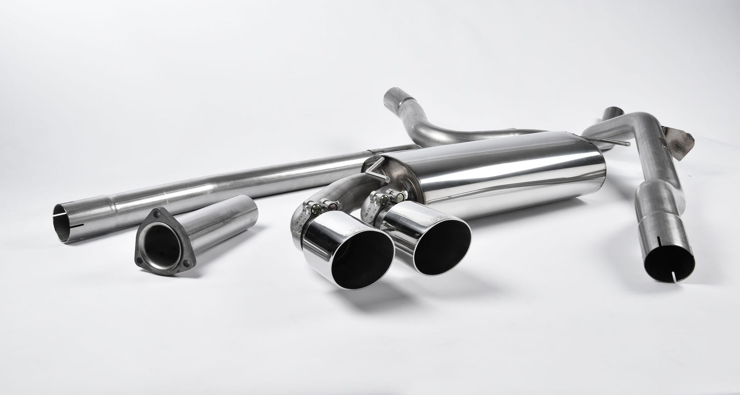 Milltek Sport Auspuffanlage passend für Audi Coupé UR quattro 10v Turbo non-resonated - polierte Endrohre