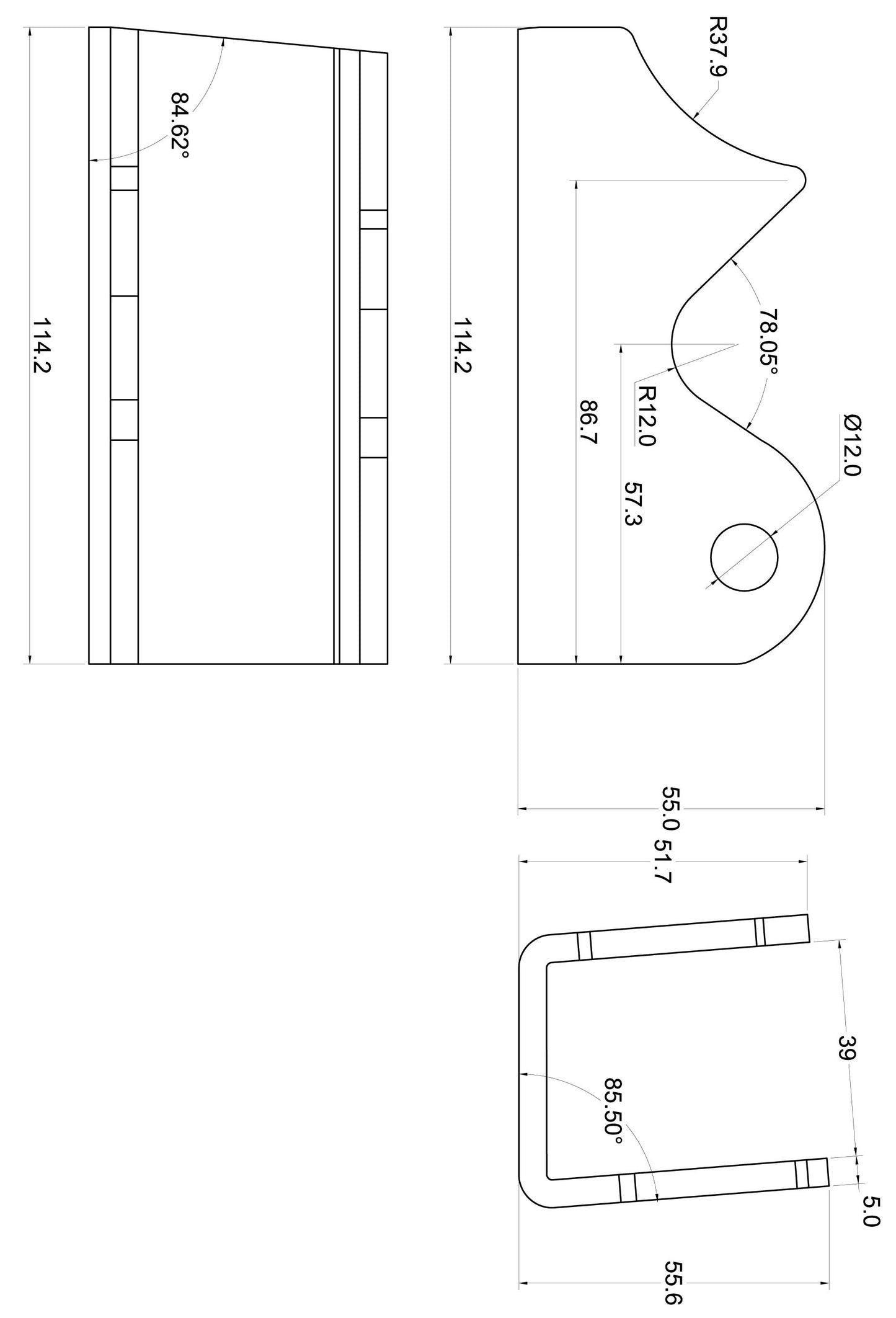 TA Technix universeller Rahmenhalter mit 39mm Stossdämpferaufhängung