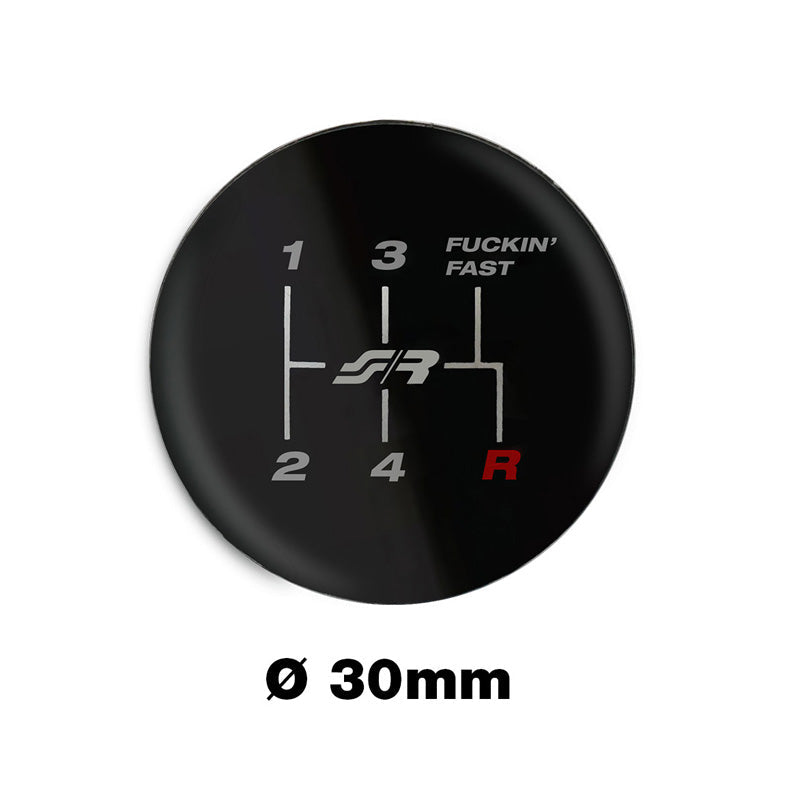 Simoni Racing Schaltknauf Schaltmuster 5-Gang 'F-Fast' (Rückwärtsgang rechts unten) Ø30mm