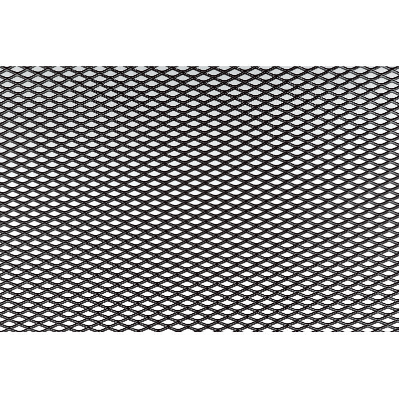 Simoni Racing Schwarz Aluminium Renngitter - 125x20cm - Rauten 2.3x5mm