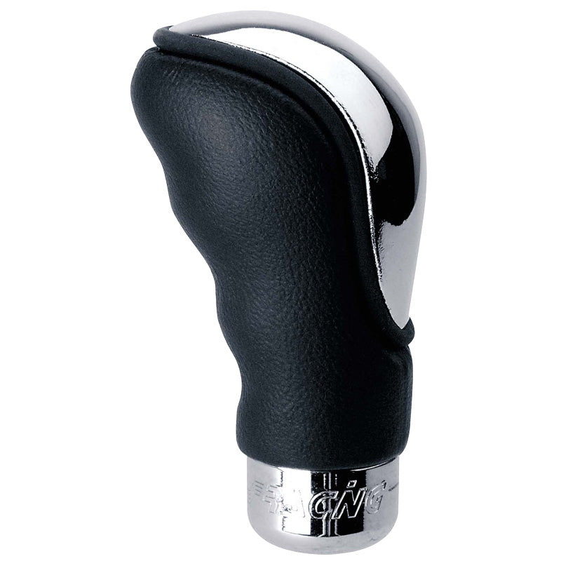 Simoni Racing Schaltknauf Brio - Chrom/Schwarz Leder