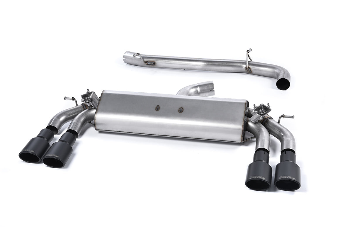 Milltek Sport Sportauspuff passend für Audi S3 2.0 quattro Saloon & Cabrion 8V.2 - schwarze Endrohre