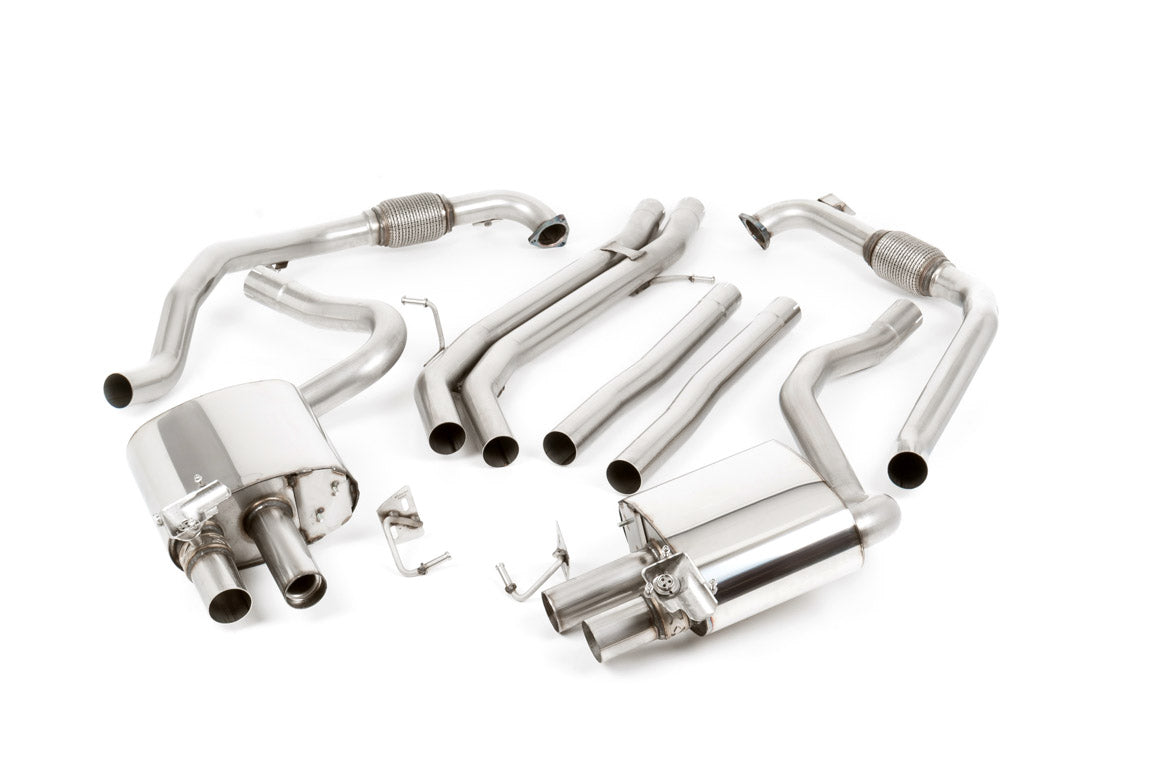Milltek Sport Sportauspuff passend für Audi S4 & S5 3.0 V6 B9 - schwarze Endrohre