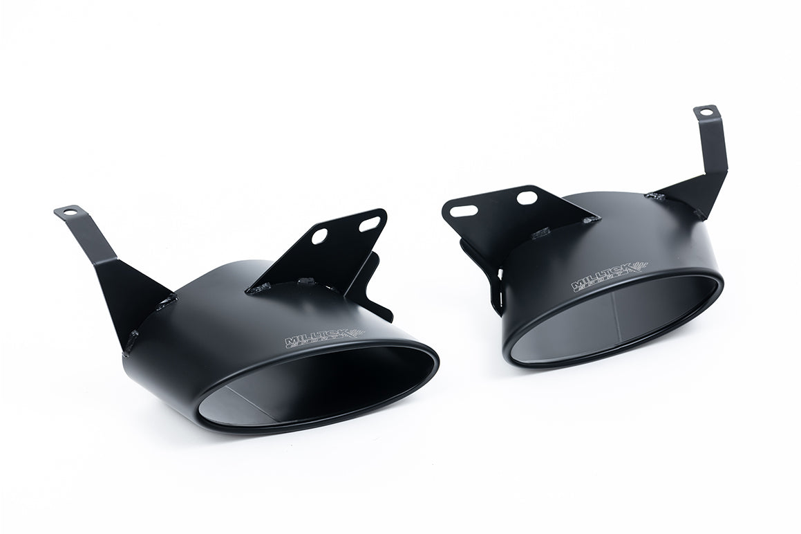 Milltek Sport Auspuffanlage passend für Audi RS6 & RS7 C8 4.0 V8 Bi-Turbo OPF-Modelle - 225 x 115 mm oval schwarz