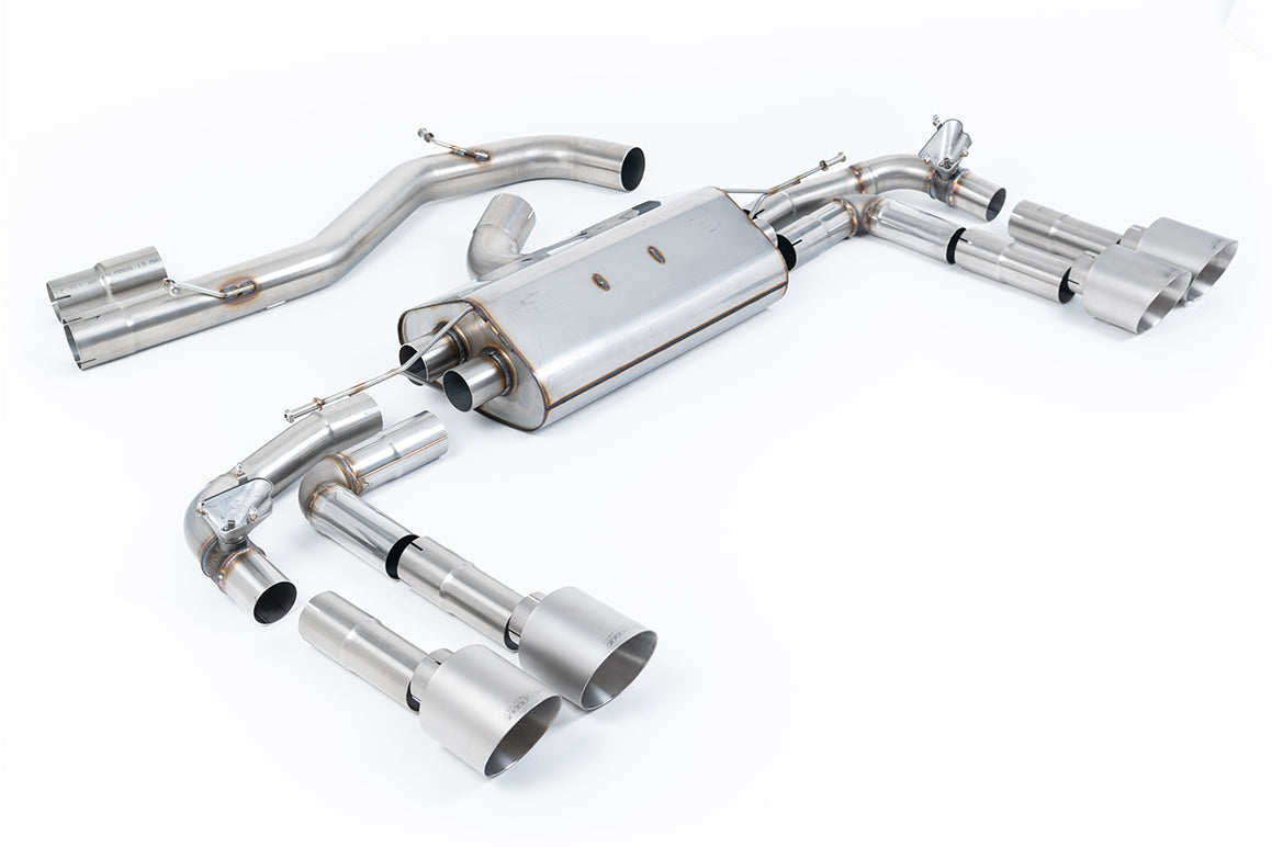 Milltek Sport Sportauspuff passend für Audi S3 2.0 TSFI quattro Saloon/Sedan - titan Endrohre