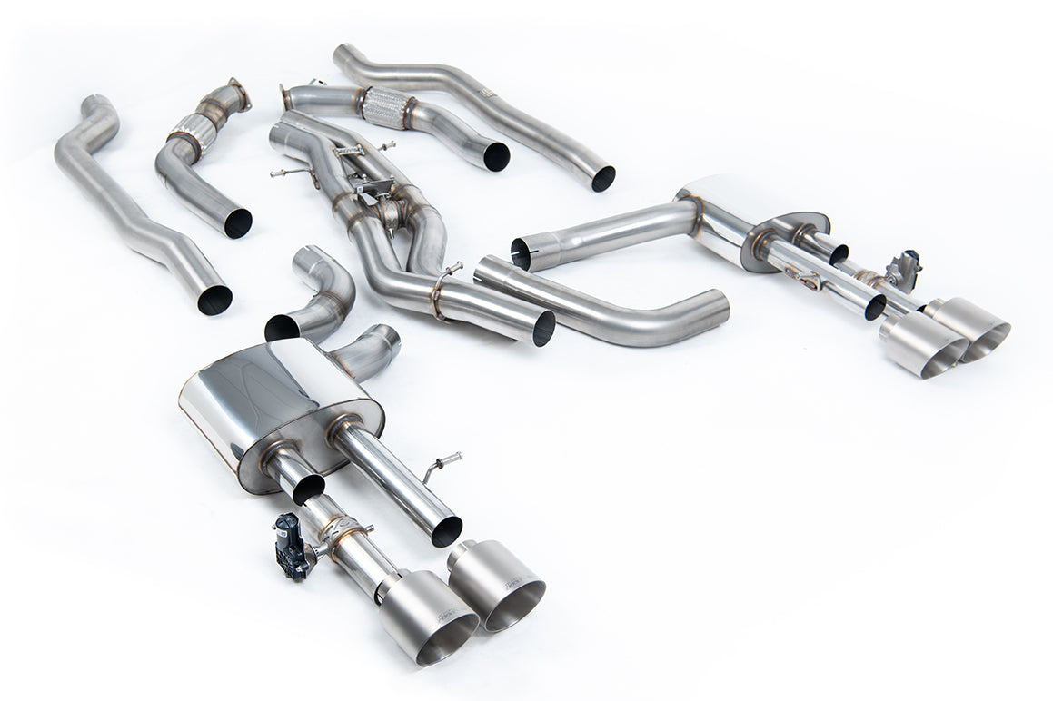 Milltek Sport Auspuffanlage passend für Audi S8 D5 4.0 TFSI V8 Saloon/Sedan - titan Endrohre