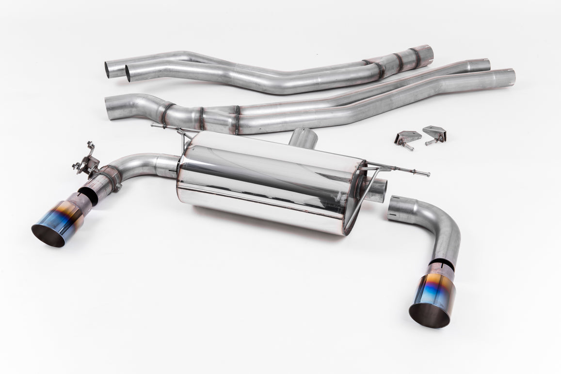 Milltek Sport Auspuffanlage passend für BWM M2 M240i Coupe F22 - titan geflämmte Endrohre