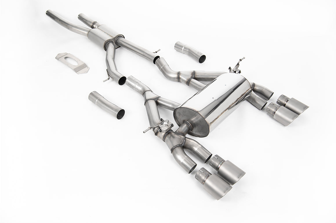 Milltek Sport Auspuffanlage passend für BMW M3 & M4 F80/F82/F83 Competition & CS Saloon / Coupe Convertible - titan Endrohre
