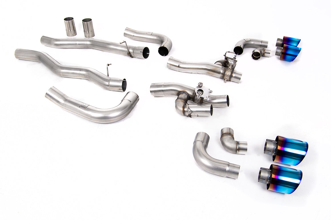 Milltek Sport Auspuffanlage passend für BMW 8 Series M8 Competition 4.4 V8 F91/F92/F93 Coupe/Cabrio - titan geflämmte Endr...