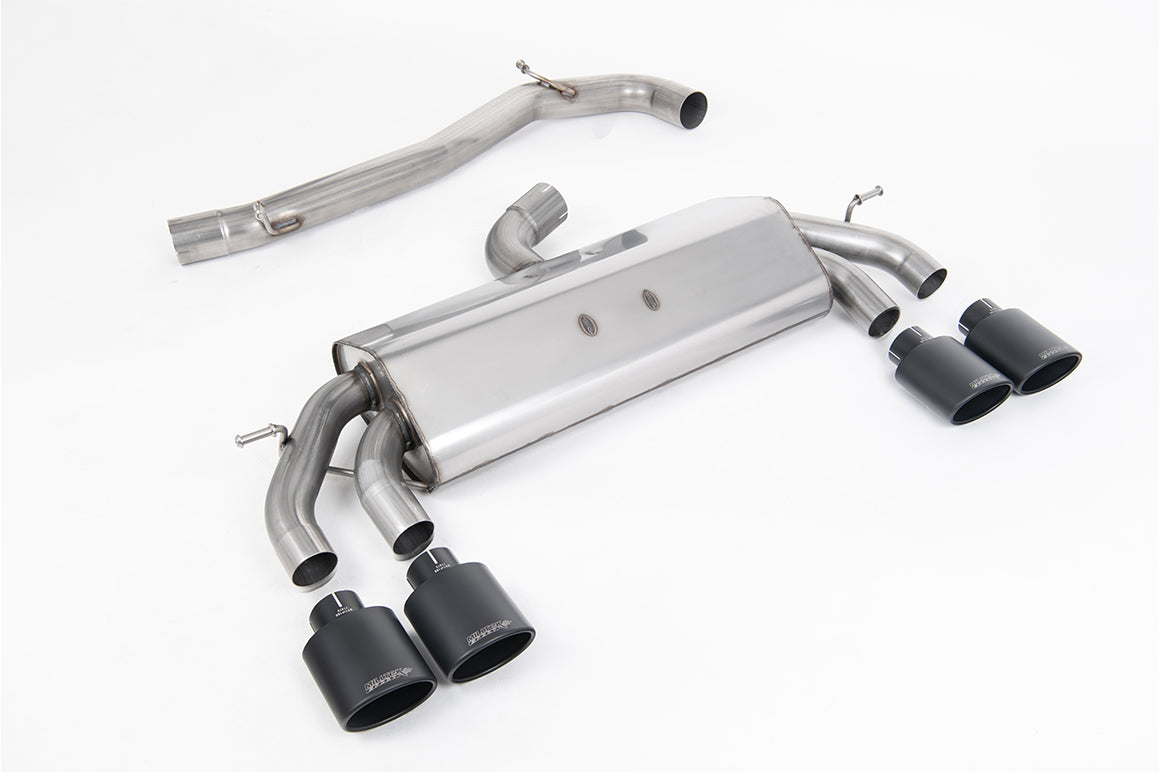 Milltek Sport Abgasanlage passend für VW Golf VII R 2.0 TSI 4motion Facelift - non-resonated - ovale schwarze Endrohre